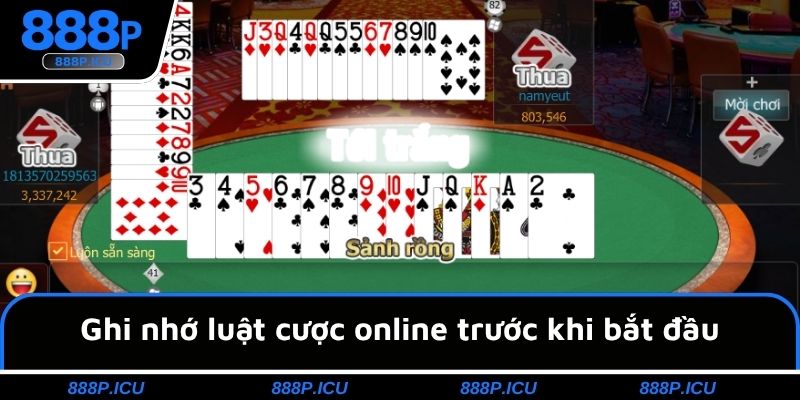 Ghi nhớ luật cược online trước khi bắt đầu